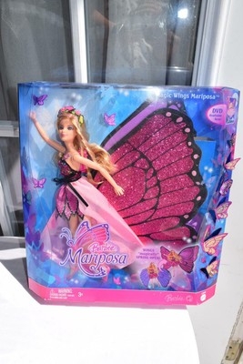 barbie mariposa magic wings doll